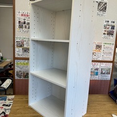【塩尻市引き取り限定】3段カラーボックス 木目調 ホワイト 約8...