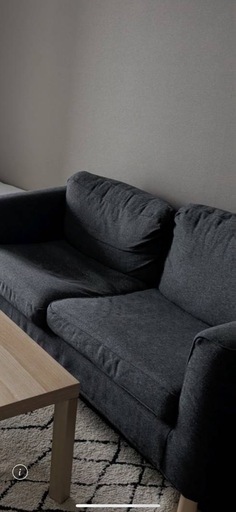 3人掛けダークグレーソファ