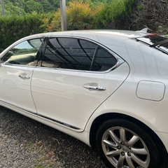 レクサス LS600hl 白 サンルーフ 純正ホイール 黒革シートの画像