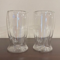 新品未使用　プルミエール青山 2個セット 二重構造ガラス　ペアグラス の画像