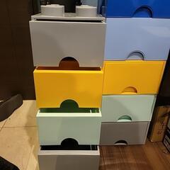 LEGO型 キャビネット7個+小物入れの画像