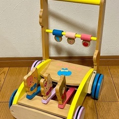 木製　手押し車　カタカタ