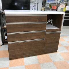★ジモティ割引あり★ 食器棚 古賀家具 ホワイト/木目調 W(幅...
