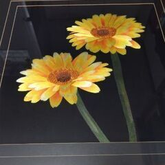 花（ガーベラ）　絵　額付きの画像
