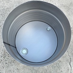 ドラム缶 半切り 洗浄済み 200Lの1/2 泉大津市 堺市西区の画像