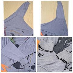 SEAL LAYER 長袖Tシャツ M グレー 頭蓋骨 ガイコツ スカル ドクロの画像