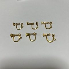 金メッキ イヤリング用金具 6個セット