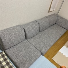 タンスのゲン　3人　ソファ【やや汚れあり】