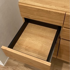 オーク材キャビネット　北欧デザインの画像