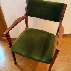 カリモク60 ダイニングチェア　#1 モケットグリーン