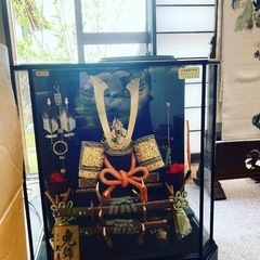 美品　久月　五月人形　ガラスケース付き　18号の画像