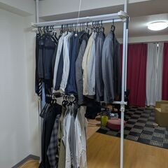 ★ 中古 ★ 突っ張りハンガーラック ★ ２段 ★