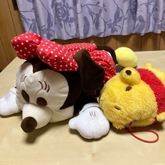 ミニーのティッシュカバーとプーさんのがま口