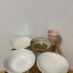 和風　食器セット　プレート　コップの画像