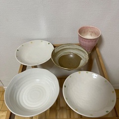 和風　食器セット　プレート　コップの画像