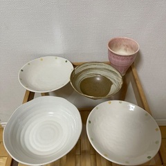 和風　食器セット　プレート　コップの画像