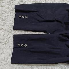 Ermenegildo Zegna ストライプ柄 ダブルブレストジャケット 紺色の画像