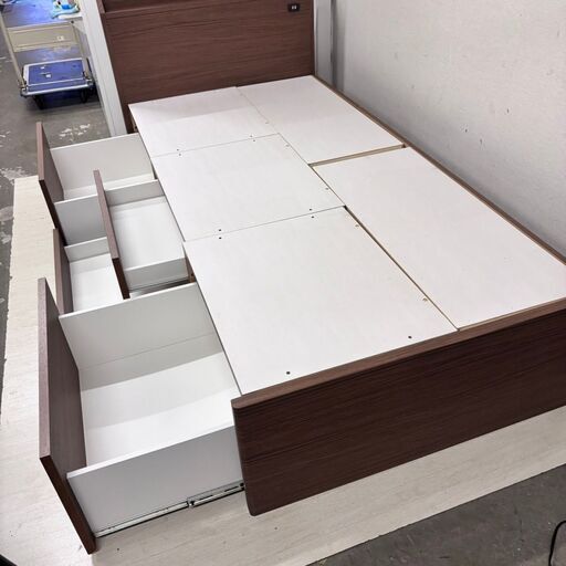 23602 シングル 引き出し コンセント付 ベッドフレーム NITORI ◇大阪