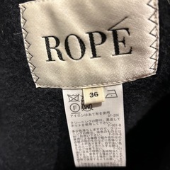 定価：46,200円 ROPE' ロペ　ウールショールカラーリバーロングコート ロペ ブラック　36の画像