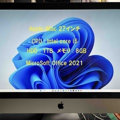 Apple iMac 27インチモデル Windows11 Co...