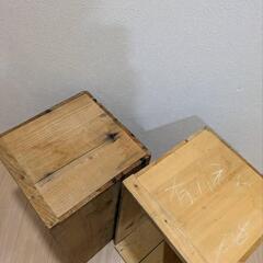お届け無料🆓りんご箱2個セット木箱、棚ラック収納インテリア②の画像