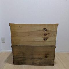 お届け無料🆓りんご箱2個セット木箱、棚ラック収納インテリア②の画像