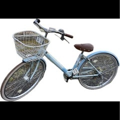 自転車 ギア付き26インチ 水色 定価4万にて購入