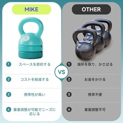 新品未使用✨️限定1名♡ 可変式 ケトルベル 初心者 自宅 トレーニング ジム 筋トレ ダイエットの画像