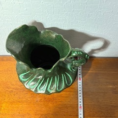 最終値下げ！高岡銅器 美術工芸品 花瓶 水差し 花器 珍品 置物 アンティーク レトロの画像
