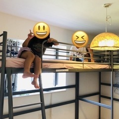 IKEA イケア　シルバー系ロフトベッド　 シングル （マット付き）　残り1台！　の画像
