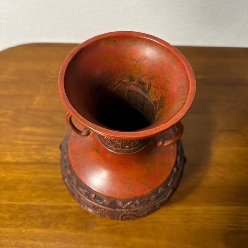 天龍 鋳銅 金属製 花瓶 花器 フラワーベース 一輪挿し 壺 鋳造品
