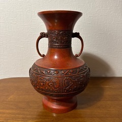 天龍 鋳銅 金属製 花瓶 花器 フラワーベース 一輪挿し 壺 鋳...