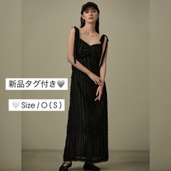♡ FRAY I.D フリンジキャミワンピース / BLK 0 ♡