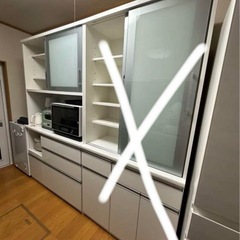 美品！キッチンボード付き食器棚