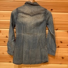 デニムシャツ　150cm sizeの画像