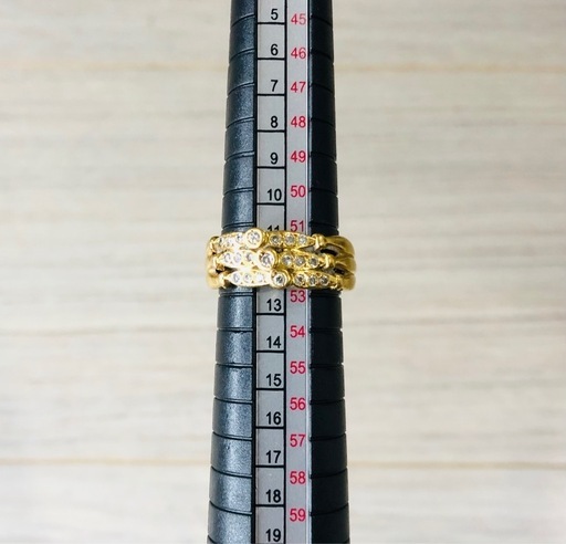 K18 ダイヤ リング 指輪 4.8g