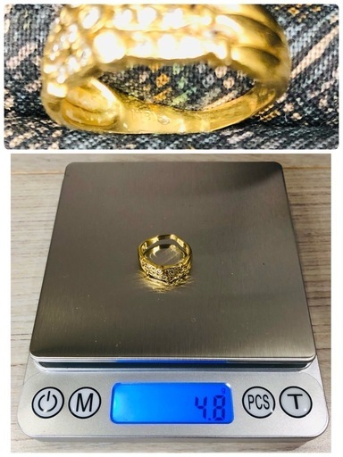 K18 ダイヤ リング 指輪 4.8g