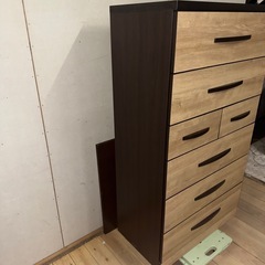 【1027】ナチュラルウッド 7段チェストの画像
