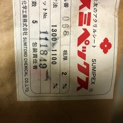 【商談中】古い大きなプラスティック板　と　（ワンオフ）ケースの画像