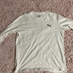 PUMA プーマ　ホワイト 長袖 Tシャツ　Lサイズの画像