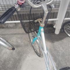 自転車水色　変速付き