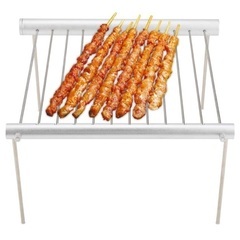 Yunnyp ポータブル コンパクト キャンプ グリル ステンレススチール 折りたたみ BBQ チューブ アウトドア バックパッカーに最適の画像