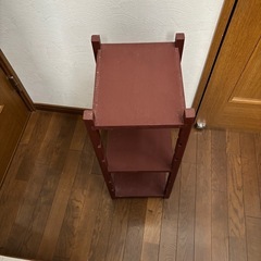 隙間収納　diy 棚　ブラウン　の画像