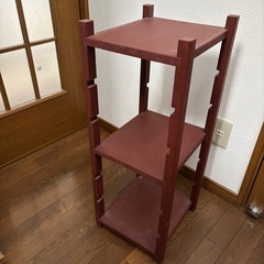 隙間収納　diy 棚　ブラウン　の画像