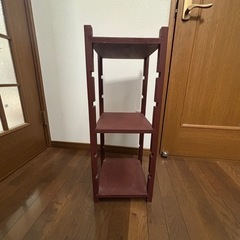 隙間収納　diy 棚　ブラウン　