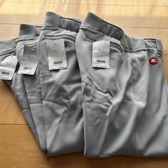 新品 ZETT 野球用ユニフォームパンツ 4枚セット シルバー ...