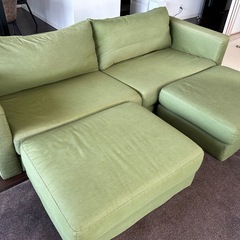 IKEAオットマン付きソファセット