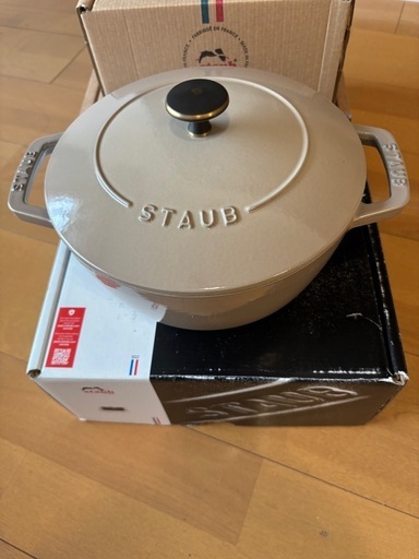 【入手困難】staub ストウブ 「 ワナベ リネン L 20cm