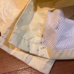 🉐☔️リュック型✨通勤・通学レインコート LLアイボリー ☔🚲ほぼ新品1回使用美品✨の画像