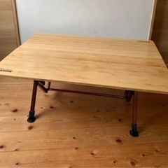 【美品】コールマン　コンフォートマスター　バンブーラウンジテーブ...